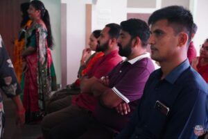 Parents attending a school event at Chaitanya School, a leading English Medium School in Gandhinagar.