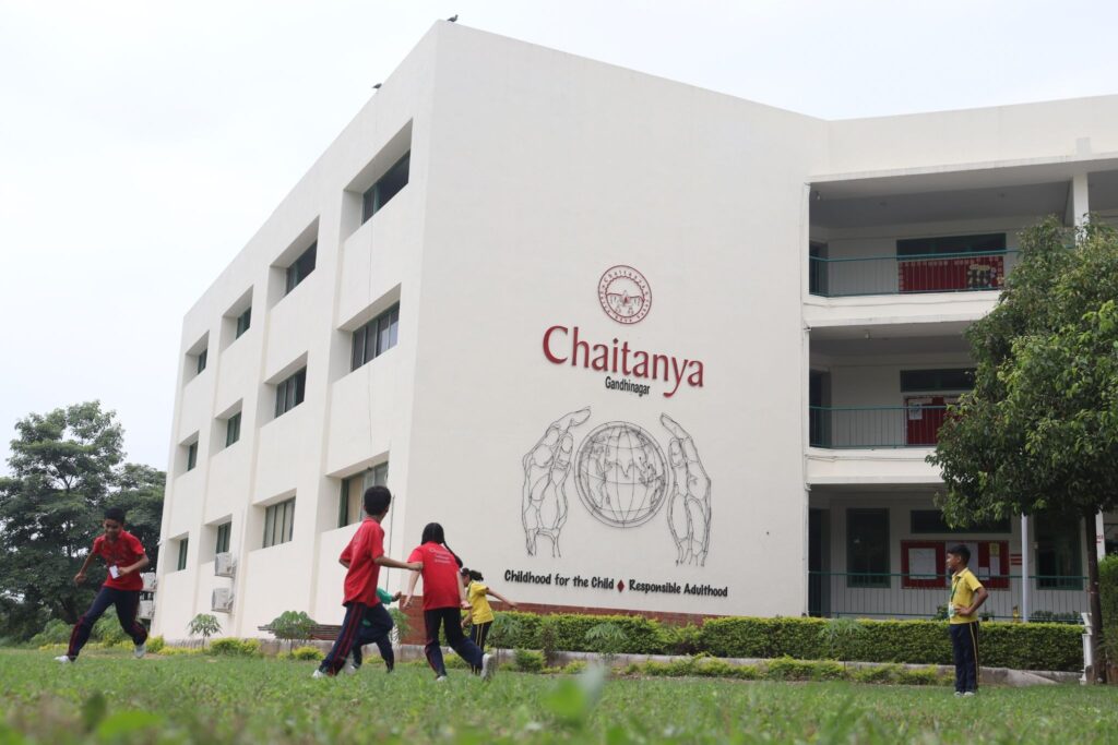 Outdoor sports activity at Chaitanya CBSE School in Gandhinagar 